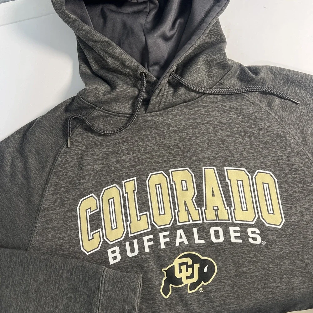 Colosseum Adult Gray Colorado‎ Buffaloes Pullover Hoodie Size Medium